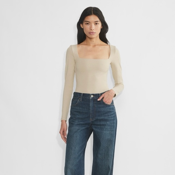 NWT Aritzia Contour Squareneck Hip Longsleeve M - Picture 2 of 9